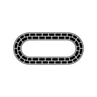 Minimalist Brick Oval Geometric. vector