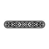 Ornamental Border Element, Black and White Swirl , Minimalist. vector
