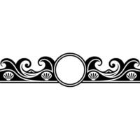 Elegant Ocean Wave Border with Shells - Illustration. vector