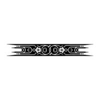 Ornate Black Border Element on White Background. vector