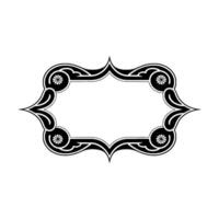 Elegant Black and White Ornamental Frame, Element. vector