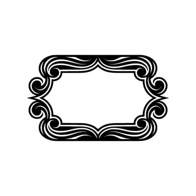 Ornate Black and White Frame , Elegant Illustration.