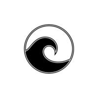 Abstract Wave , Circle, Minimalist. vector