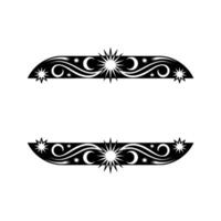 Celestial Border with Stars, Moons, and Swirls - Decorative Element. vector
