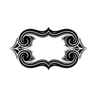 Elegant Black and White Ornamental Frame, Classic , Blank Space. vector