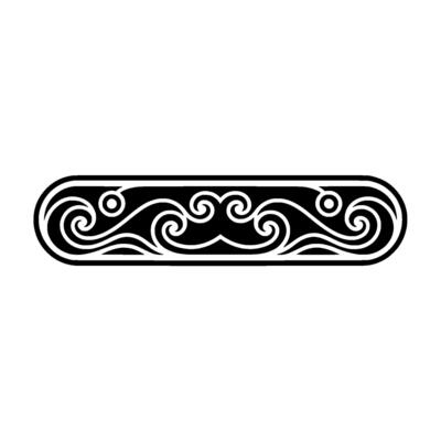 Elegant Black White Ornamental Scroll Border, Minimalist.