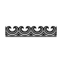 Black Wave Border , Decorative Coastal Element, Minimalist. vector