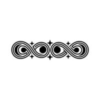 Abstract Black and White Eye Pattern. vector