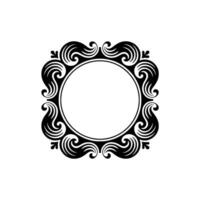 Elegant Black and White Ornate Frame , Illustration. vector