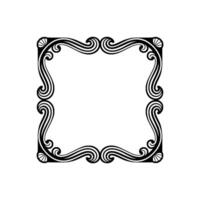 Art Nouveau Frame Decorative, Elegant Border on White. vector