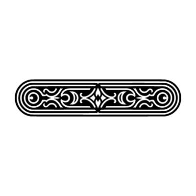 Ornamental Black and White Element, Decorative Border.