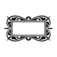 Elegant Steampunk Frame with Decorative Elements on White. vector
