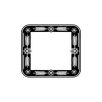 Winter Frame with Snowflakes Arrows, Minimalist. vector