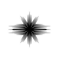 Geometric Starburst Abstract , Black White, Modern Minimalist. vector
