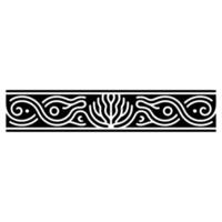 Black and White Abstract Line Border , Ornament. vector