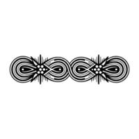 Abstract Geometric Ornament in Black and White. vector