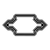 Art Deco Frame in Black and White. vector