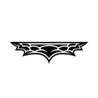 Decorative Black Geometric Border Element on White Background. vector