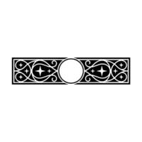 Decorative Black and White Ornament - Geometric Pattern, Elegant. vector