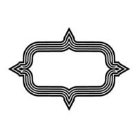 Geometric Frame with Black Lines on White, Minimalist. vector