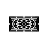 Decorative Ornament , Black White Floral Pattern. vector