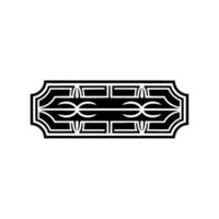 Geometric Black and White Ornament - Art Deco Style. vector