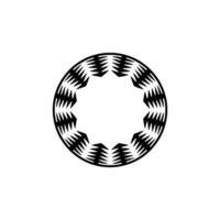 Geometric Circle Pattern on White, Minimalist. vector