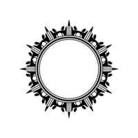 Geometric Art Deco Style Decorative Circular Frame. vector