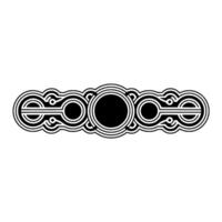 Abstract Black and White Geometric Element. vector
