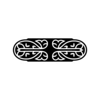 Elegant Black and White Ornamental Element. vector
