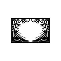 Elegant Bamboo Frame Minimalist for Invitations Decor. vector
