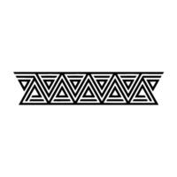 Geometric Triangular Border Element, Monochrome, Decorative. vector