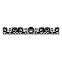 Elegant Ocean Border Stylized Waves, Shell Coral Illustration. vector