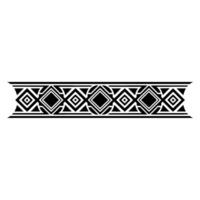 Geometric Border , Decorative Black White Element. vector