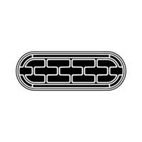 Minimalist Black Brick Pattern on White - Modern. vector