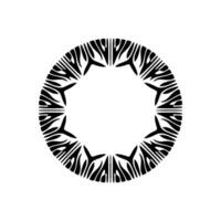 Abstract Zebra Pattern Circle on White, Minimalist Art. vector