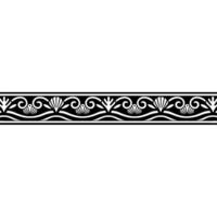 Elegant Ornamental Border with Seashells and Scrollwork. vector
