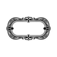 Elegant Black and White Ornate Frame Element. vector