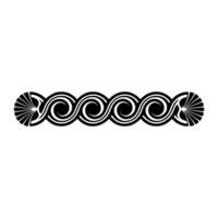 Ornamental Swirl Pattern in Black White Elegant Border. vector