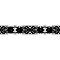 Art Deco Leopard Border on White Background. vector