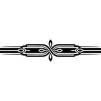 Elegant Geometric Border , Monochrome Decorative Element. vector