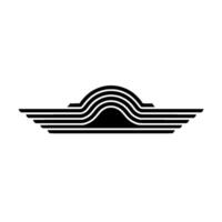 Abstract Black White Emblem Minimalist Element. vector
