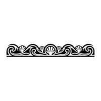 Elegant Ocean Waves and Seashell Border. vector