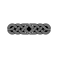 Abstract Celtic Knot , Black and White, Element. vector