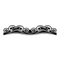 Ornate Black Swirls Border , Illustration, Decorative Element. vector