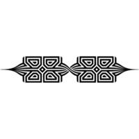 Geometric Black White Ornament, Modern Abstract Element. vector