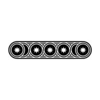 Geometric Star Ornament on White Minimalist Decorative Element. vector