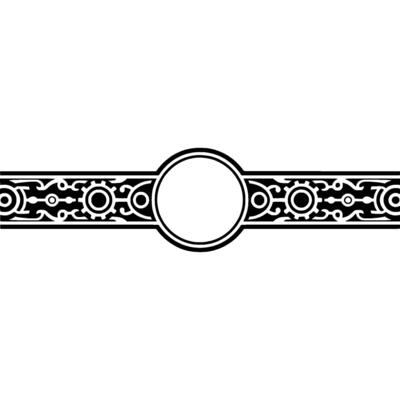 Minimalist Black White Ornamental Band for Branding Decor.