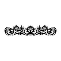 Ornate Black Border Decorative Scrollwork. vector