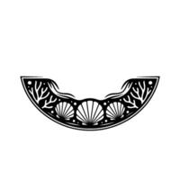 Minimalist Seashell Motif in Black White, Coastal. vector